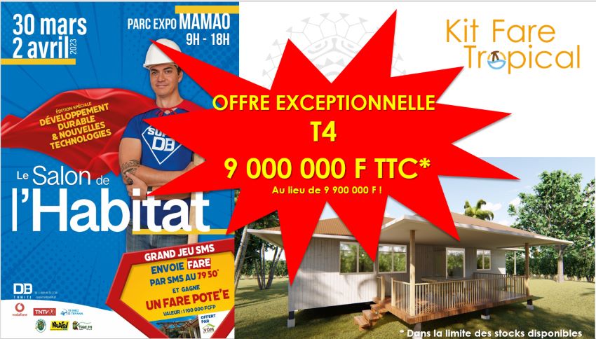 Le Kit Fare Tropical de l'OPH au Salon de l'Habitat du 30 mars au 2 avril!